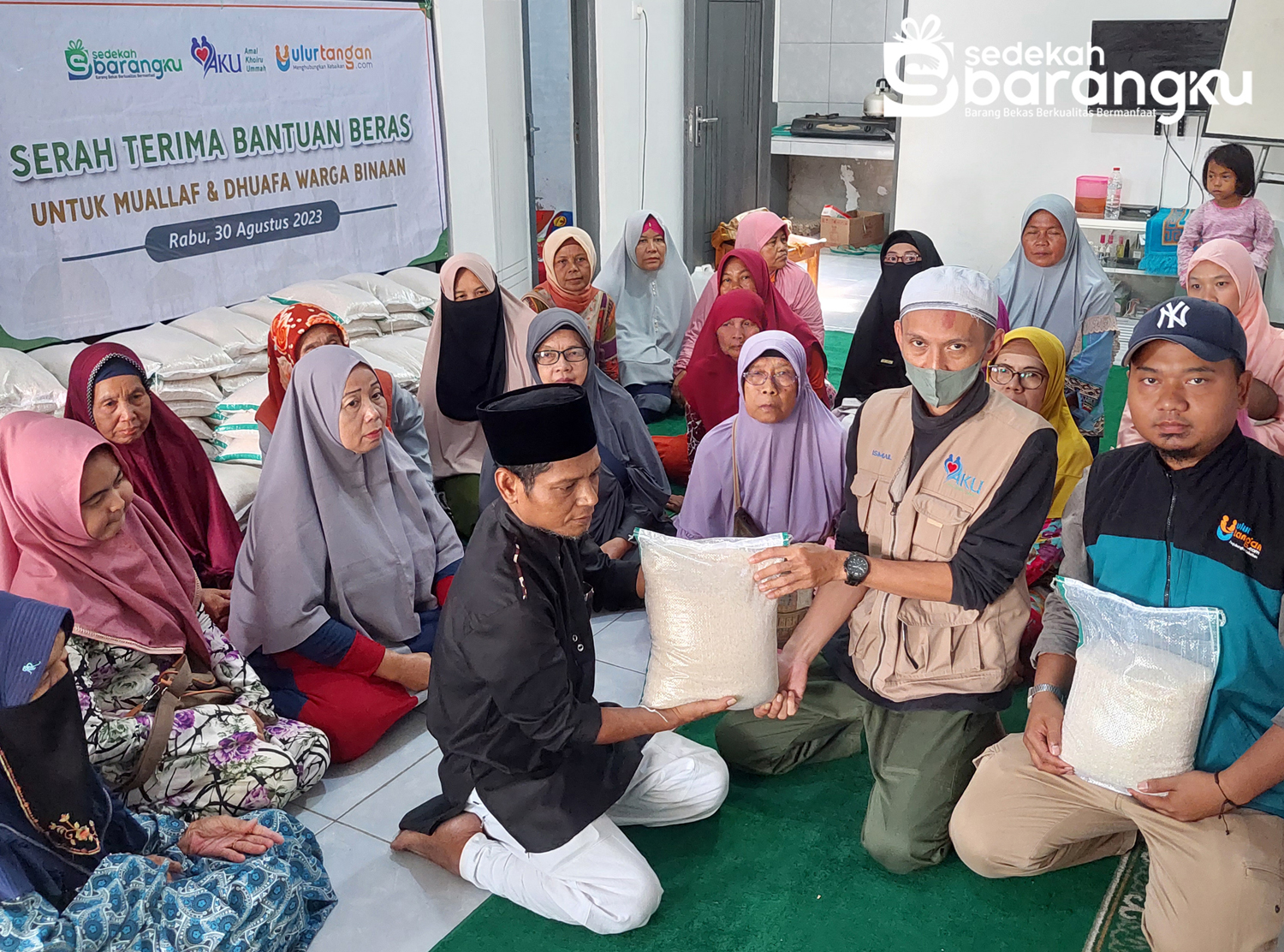 Penyaluran Ke-2: Bantuan Beras 500 Kg kepada Muallaf dan Dhuafa Warga Binaan di Ciranjang Kabupaten Cianjur
