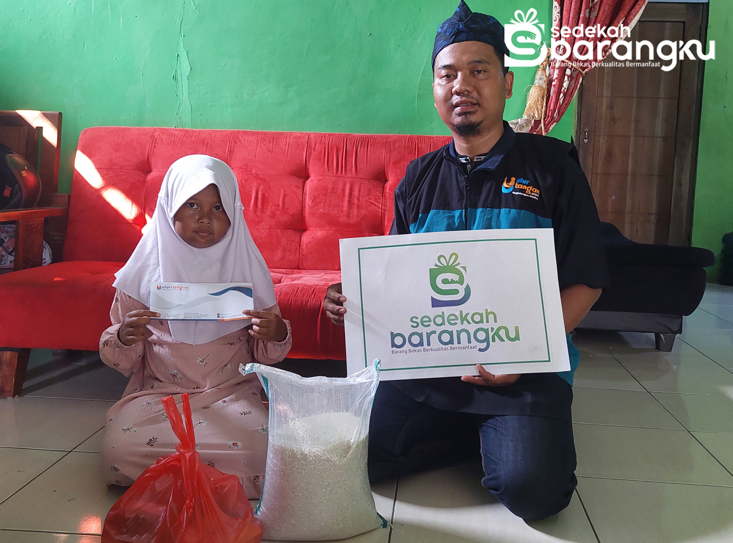 Penyaluran ke-7: Bantuan Sembako dan Santunan Uang tunai untuk Yatim Azkia Sahma di Margajaya Kota Bekasi
