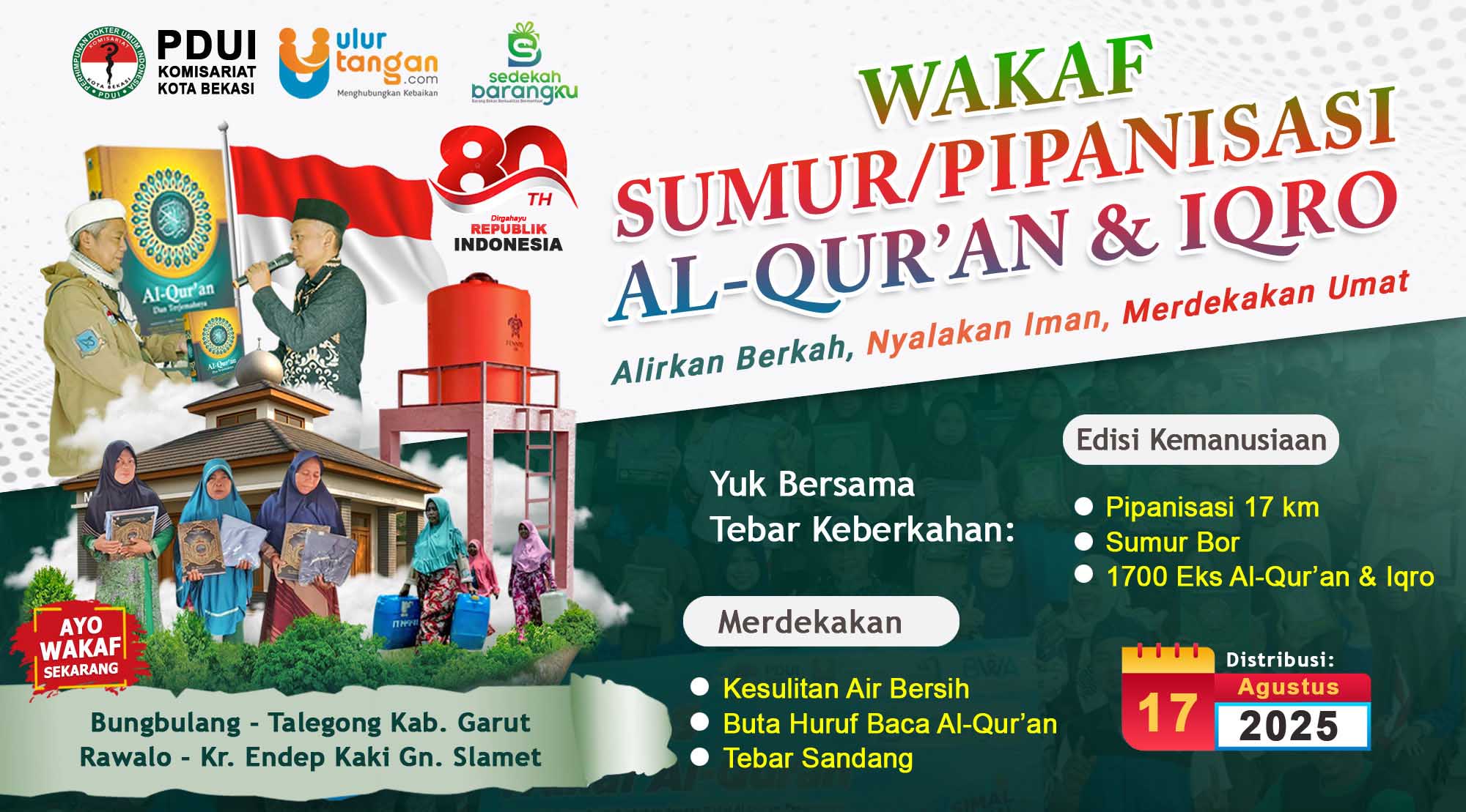 Aksi Wakaf Merdeka: Sinergi Kemanusiaan untuk Kemerdekaan Sejati