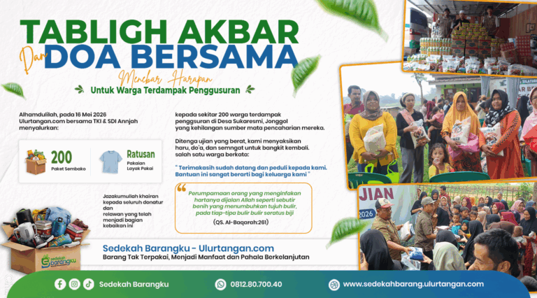 Tabligh Akbar & Doa Bersama: Penyaluran Bantuan untuk Warga Terdampak Penggusuran di Sukaresmi Jonggol