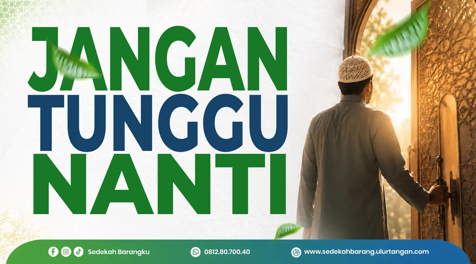 Bersegeralah dalam kebaikan. Ilustrasi seorang muslim memanfaatkan kesempatan beramal saleh sebelum pintu kebaikan tertutup.