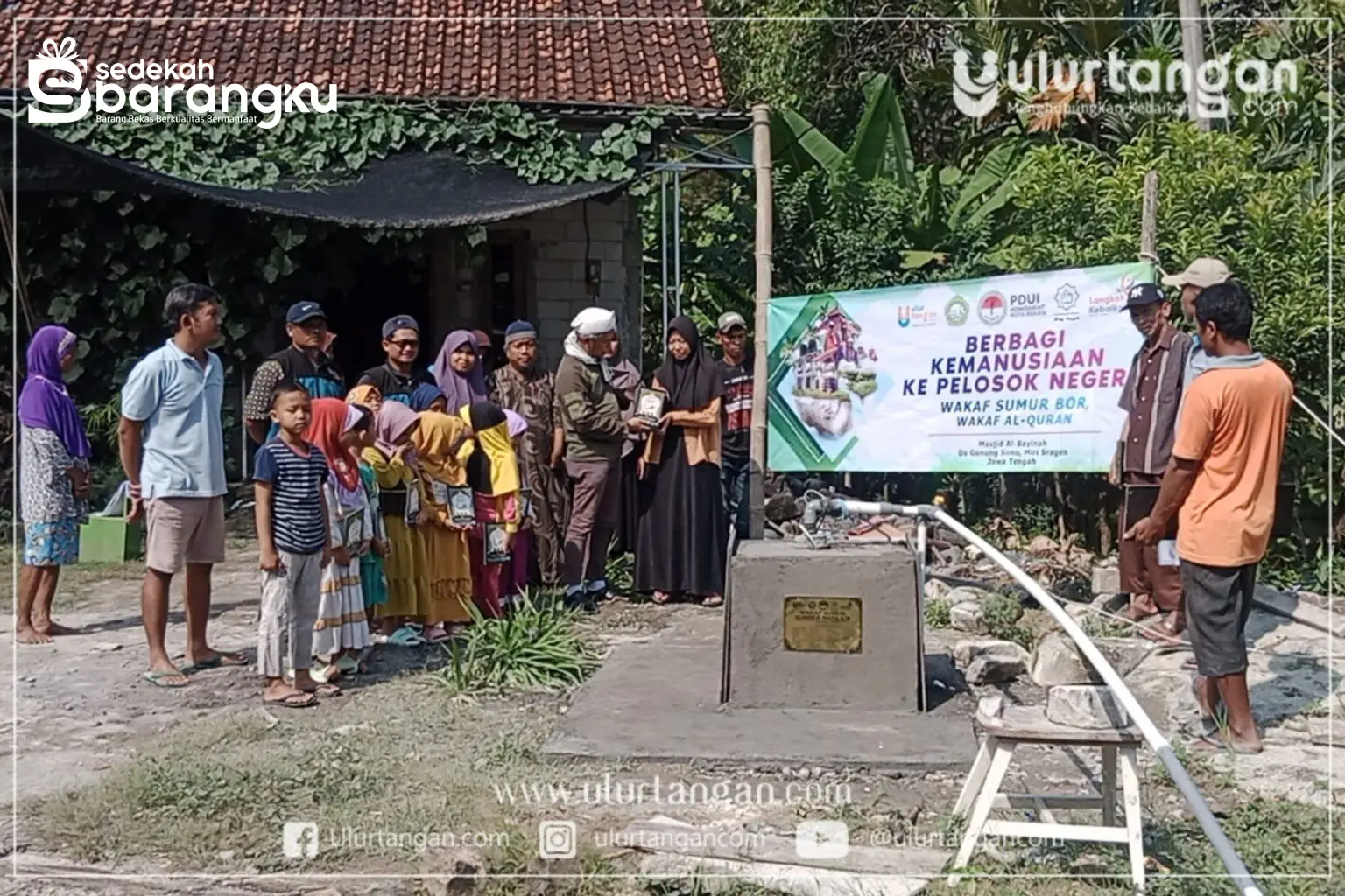 Donasi Wakaf Sumur Masjid Al-Bayyinah Gunung Sono Tersalurkan, Air Mengalirkan Pahala Jariyah