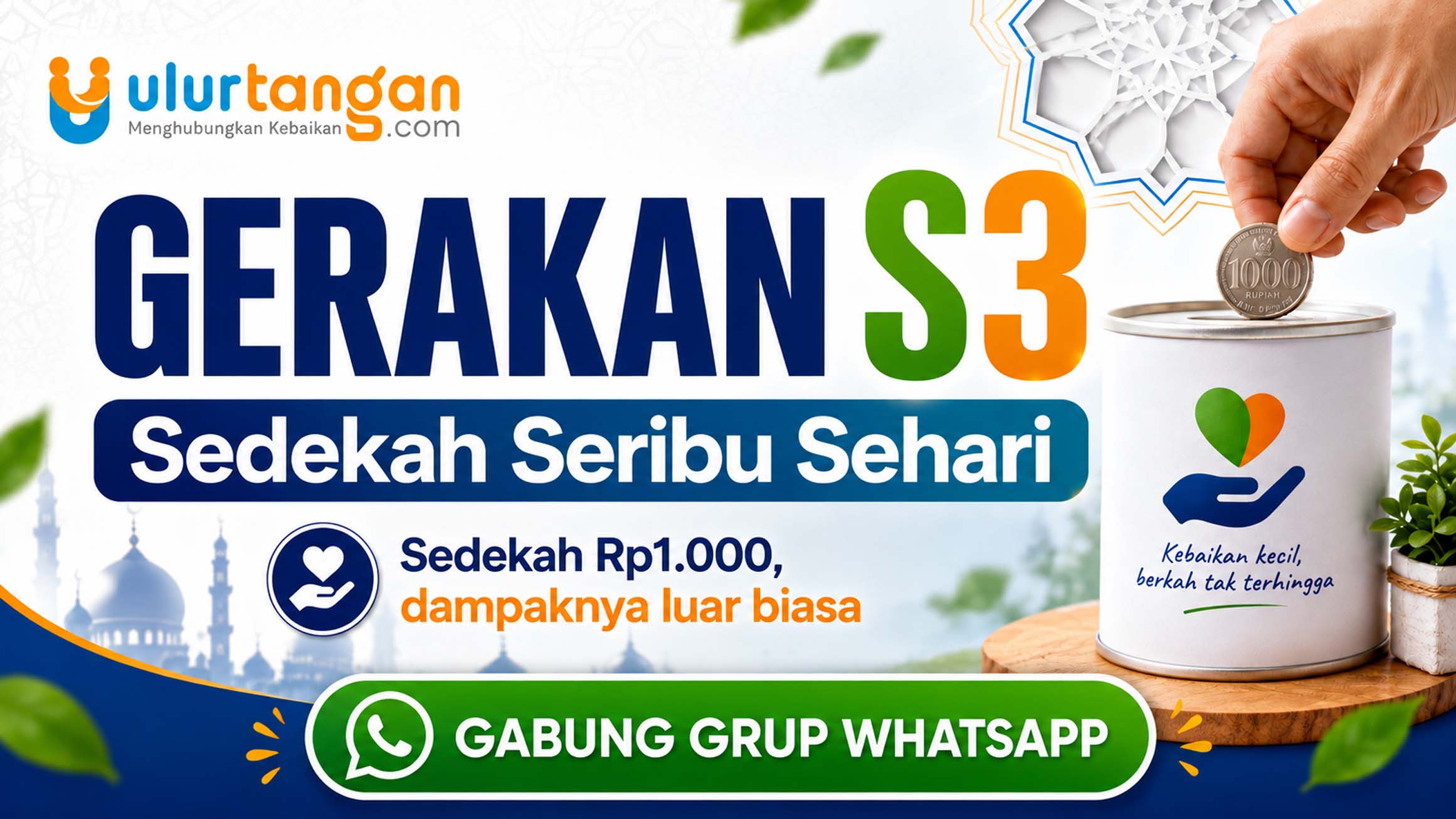 Gerakan S3 – Sedekah Seribu Sehari: Sedekah Kecil, Pahala Jariyah Mengalir