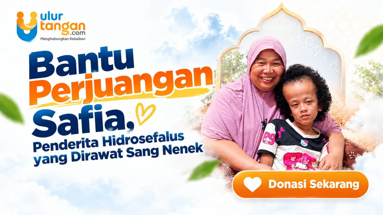 Bantu pengobatan Safia, anak dhuafa dengan hidrosefalus di Bekasi, untuk kebutuhan medis dan pendampingan lanjutan.